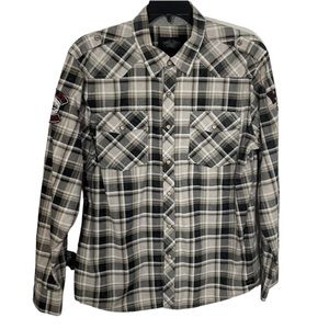 Harley-Davidson® Men's HDMC Plaid Long Sleeve Snap Button Shirt